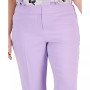 Plus Size Stretch Crepe Mid-Rise Ankle Pants