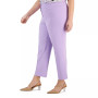 Plus Size Stretch Crepe Mid-Rise Ankle Pants