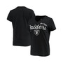Women's Black Las Vegas Raiders Post Season V-Neck T-shirt