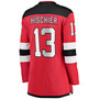 Women's Nico Hischier Red New Jersey Devils Home Premier Breakaway Player Jersey