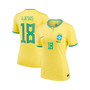 Women's Gabriel Jesus Yellow Brazil National Team 2022/23 Replica Home Jersey