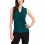 Women's Gathered-Front Stretch Knit Top
