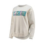 Women's Cream Clemson Tigers Multi-Pastel Oversized Pullover Sweatshirt