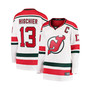 Women's Branded Nico Hischier White New Jersey Devils 2022/23 Heritage Premier Breakaway Jersey