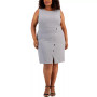 Plus Size Snap-Trim Sheath Dress