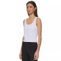 Women's Ribbed Cropped Metallic-Detail Tank Top
