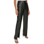 Women's Faux Leather Split-Hem Pants