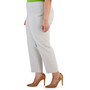 Plus Size Seersucker Straight-Leg Pants