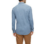 Men's Denim-Inspired Slim-Fit Shirt