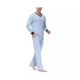 Men's Heat retaining Two Piece V-Neck & Lounge Pants Pajama Set