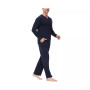 Men's Heat retaining Two Piece V-Neck & Lounge Pants Pajama Set