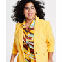 Plus Size Bi-Stretch One-Button Jacket, Created for Macy's