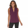 Gathered V-Neck Sleeveless Top