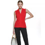 Gathered V-Neck Sleeveless Top