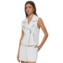 Women's Faux Leather Moto Vest