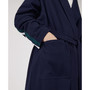 Men's Sport-Inspired Textured Badges Cotton Pique Bathrobe