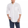 Men's Linen Cotton Long Sleeve Button Down Shirt