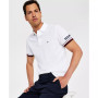 Men's Monotype Logo Striped Cuff Short Sleeve Polo Shirt