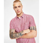 Men's Blake Linen Chambray Short Sleeve Button-Front Shirt, Created for Macy's