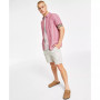 Men's Blake Linen Chambray Short Sleeve Button-Front Shirt, Created for Macy's