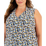 Plus Size Printed Pullover V-Neck Top
