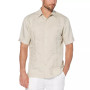 Short-Sleeve Embroidered Guayabera Shirt