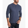 Men's Long Sleeve Brushed Jersey Henley T-shirt