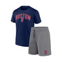 Men's Branded Navy, Heather Gray Boston Red Sox Arch T-shirt and Shorts Combo Set