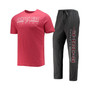 Men's Heathered Charcoal, Crimson Alabama Crimson Tide Meter T-shirt and Pants Sleep Set