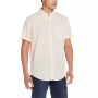 Men's Linen Cotton Slub Short Sleeve Button Down Shirt