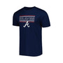 Men's Navy, Red Atlanta Braves Badge T-shirt and Pants Sleep Set