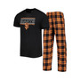 Men's Black, Orange San Francisco Giants Badge T-shirt and Pants Sleep Set