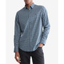 Men's Long-Sleeve Stretch Plaid Shirt