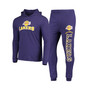 Men's Purple Los Angeles Lakers Pullover Hoodie and Pants Sleep Set