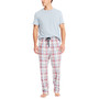 Men's Classic-Fit Plaid-Print Poplin Sleep Pants