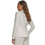 Women's Striped Linen Single-Button Notched-Collar Blazer
