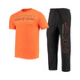 Men's Black, Orange San Francisco Giants Meter T-shirt and Pants Sleep Set