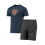 Men's Charcoal, Navy Chicago Bears Meter T-shirt and Shorts Sleep Set