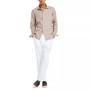 Men's Classic-Fit Long-Sleeve Button-Up Solid Linen Shirt