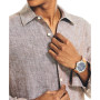 Men's Classic-Fit Long-Sleeve Button-Up Solid Linen Shirt