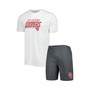 Men's Charcoal, White Oklahoma Sooners Downfield T-shirt and Shorts Set