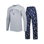 Men's Navy, Gray New York Yankees Breakthrough Long Sleeve T-shirt and Pants Sleep Set