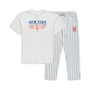 Men's White, Royal New York Mets Big and Tall Pinstripe Sleep Set