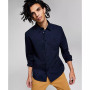 Men's Poplin Long-Sleeve Button-Up Shirt