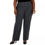 Plus Size Faux-Fly Pull-On Wide-Leg Pants