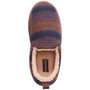 Men's Borego Stripe Fleece-Lined Moccasin Slippers