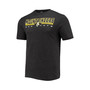 Men's Heathered Charcoal and Black Appalachian State Mountaineers Meter T-shirt and Pants Sleep Set