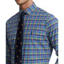 Men's Classic-Fit Plaid Stretch Poplin Shirt