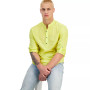 Men's Regular-Fit Linen Popover Shirt, Created for Macy's