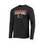 Men's Green and Heathered Charcoal Miami Hurricanes Meter Long Sleeve T-shirt and Pants Sleep Set
